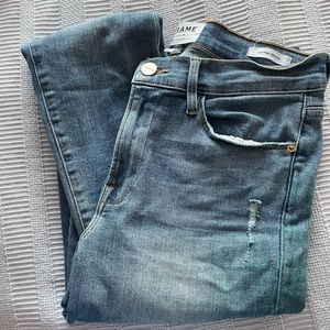 Frame distressed light wash jean - size 27
